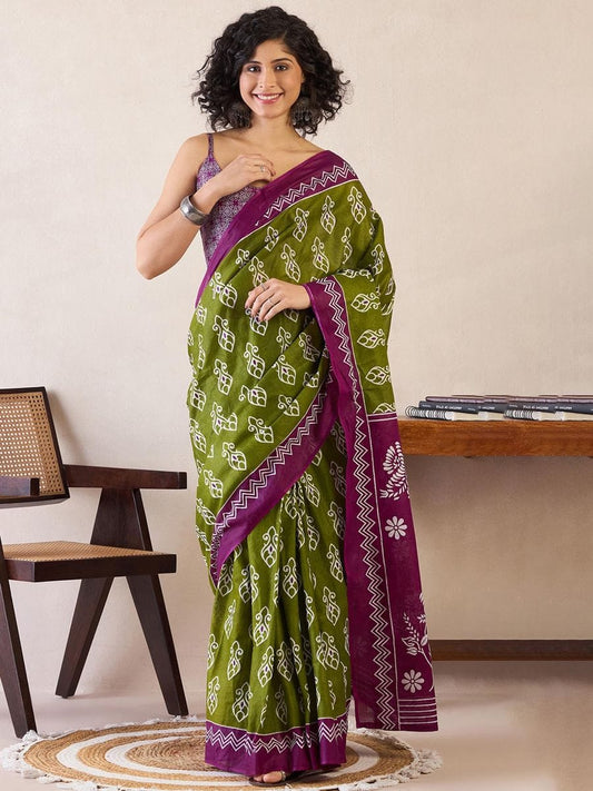 POCKET SAREE WITH READY TO WEAR PURE SOFT MUL MUL COTTON SILK SAREE