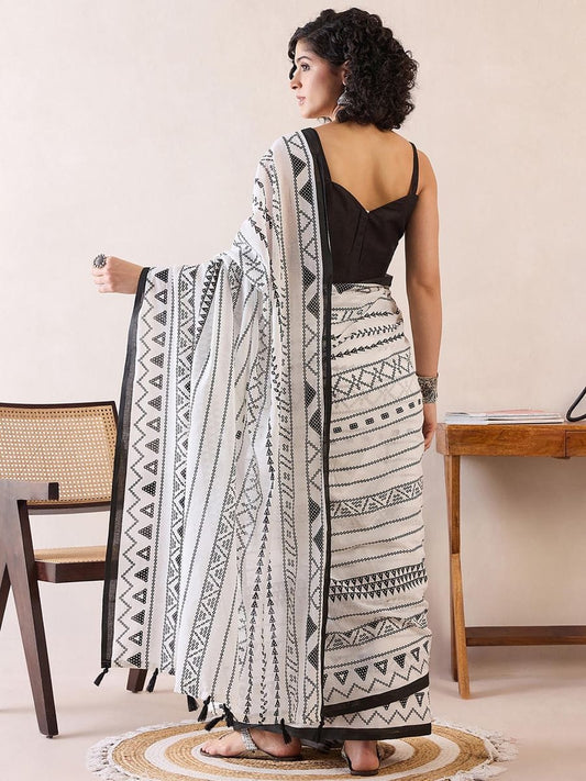 POCKET SAREE WITH READY TO WEAR PURE SOFT MUL MUL COTTON SILK SAREE