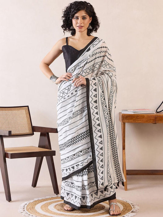 POCKET SAREE WITH READY TO WEAR PURE SOFT MUL MUL COTTON SILK SAREE