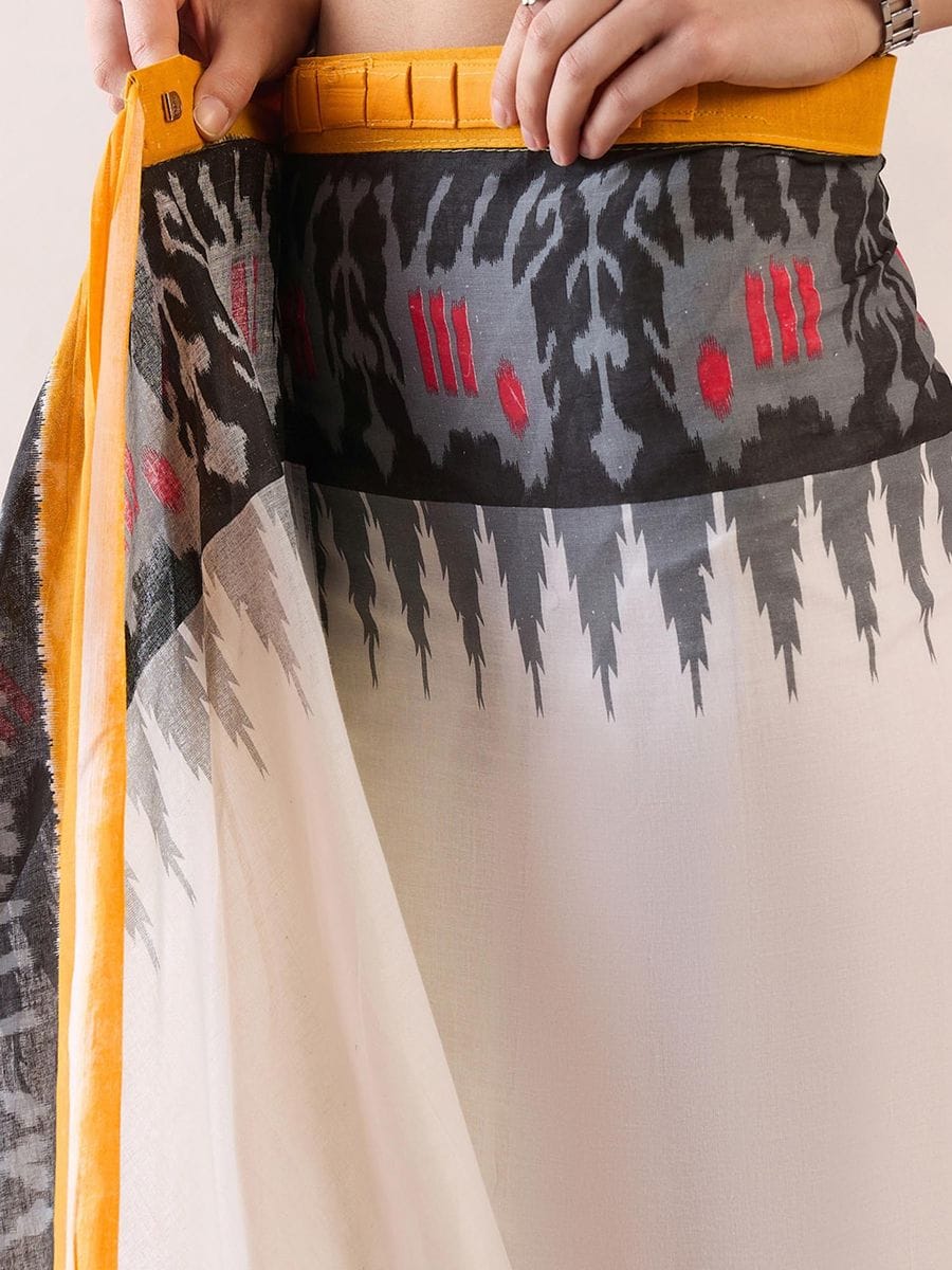 POCKET SAREE WITH READY TO WEAR PURE SOFT MUL MUL COTTON SILK SAREE