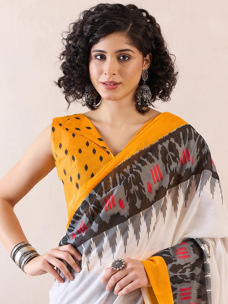 POCKET SAREE WITH READY TO WEAR PURE SOFT MUL MUL COTTON SILK SAREE