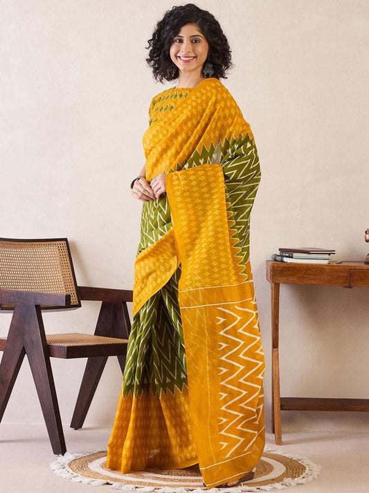 POCKET SAREE WITH READY TO WEAR PURE SOFT MUL MUL COTTON SILK SAREE