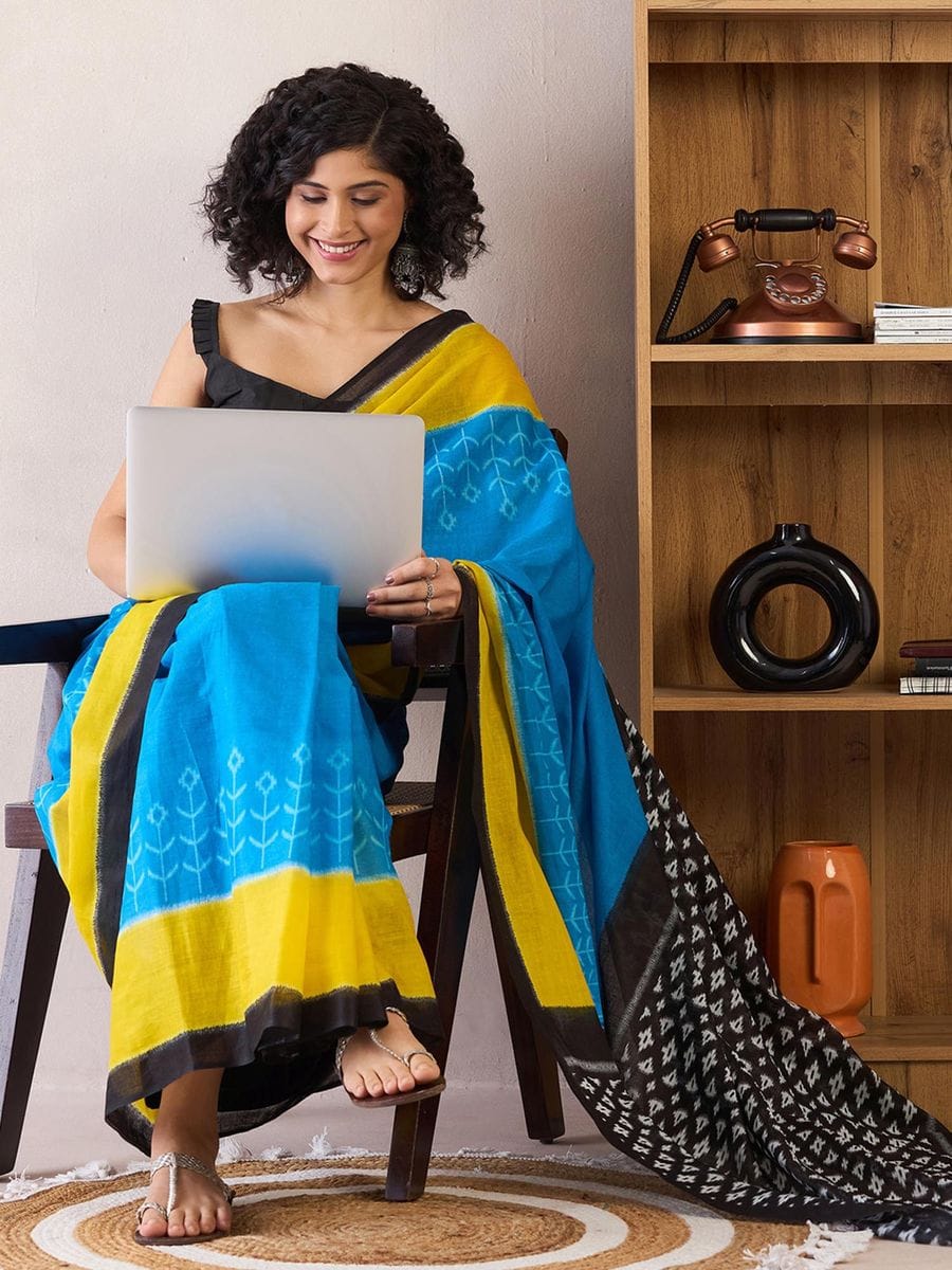 POCKET SAREE WITH READY TO WEAR PURE SOFT MUL MUL COTTON SILK SAREE
