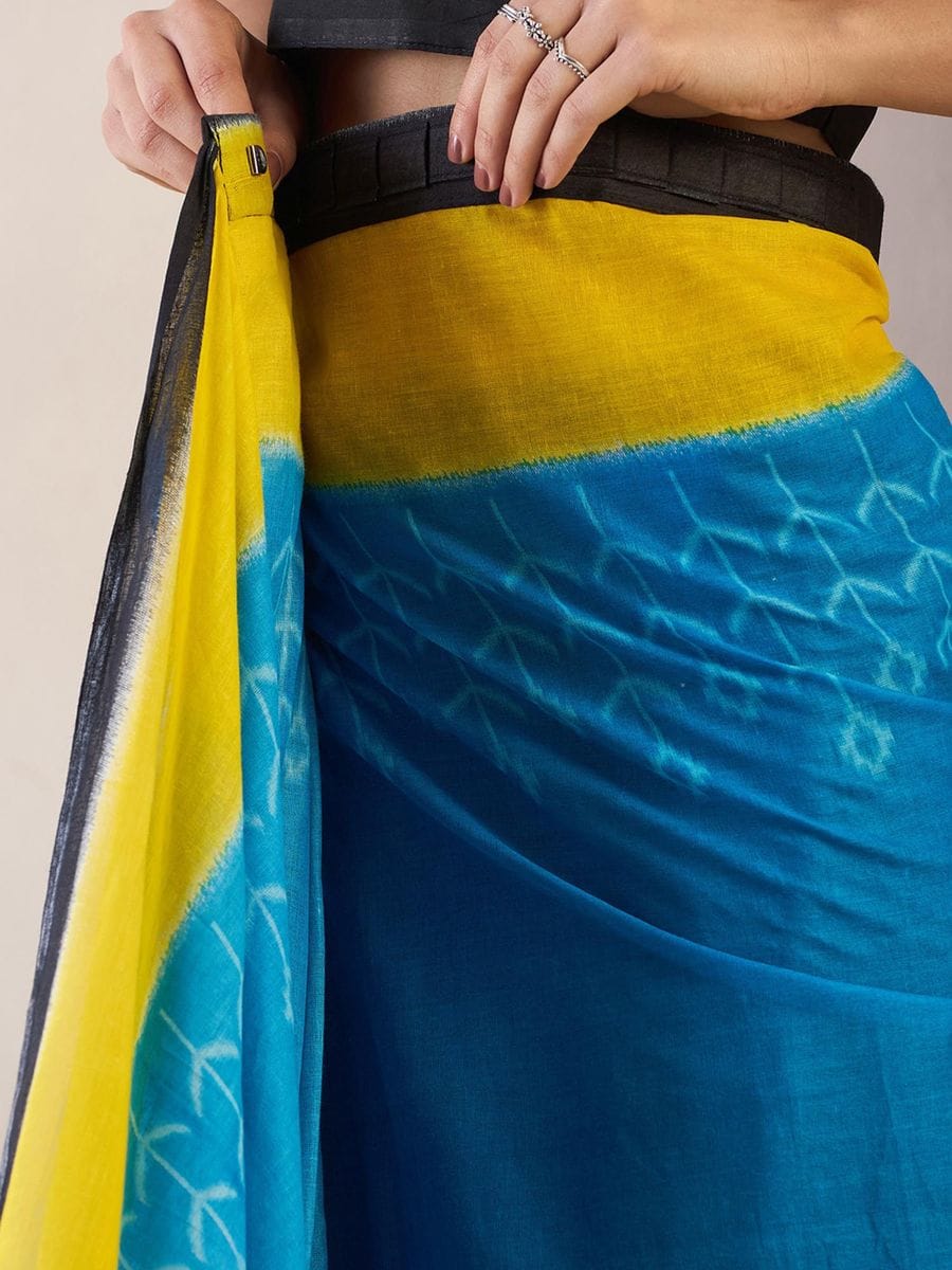 POCKET SAREE WITH READY TO WEAR PURE SOFT MUL MUL COTTON SILK SAREE