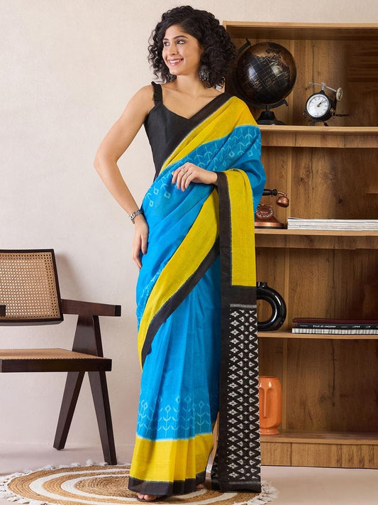 POCKET SAREE WITH READY TO WEAR PURE SOFT MUL MUL COTTON SILK SAREE
