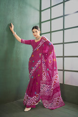 1-MIN READY TO WEAR PREMIUM MULMUL COTTON SAREE