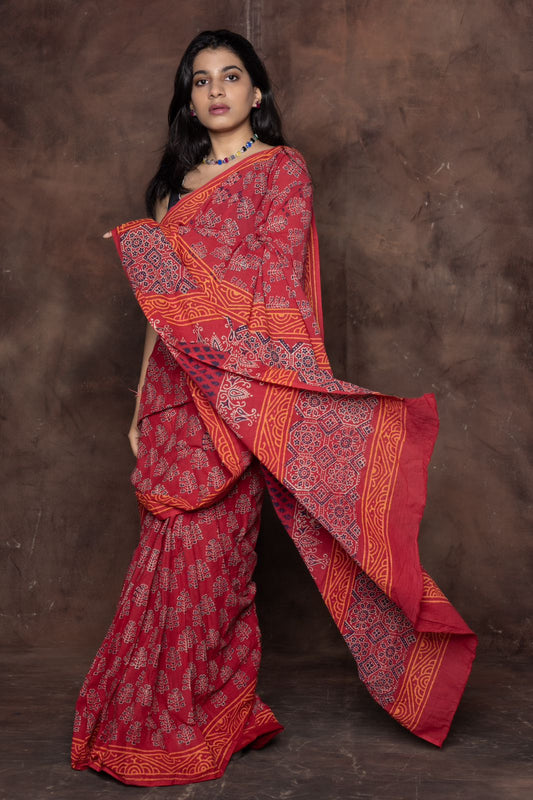 POCKET SAREE WITH READY TO WEAR PURE SOFT MUL MUL COTTON SILK SAREE