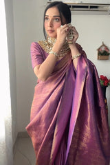 1 MIN READY TO WEAR  SAREE IN KANJIVARAM SILK SAREE WITH BLOUSE