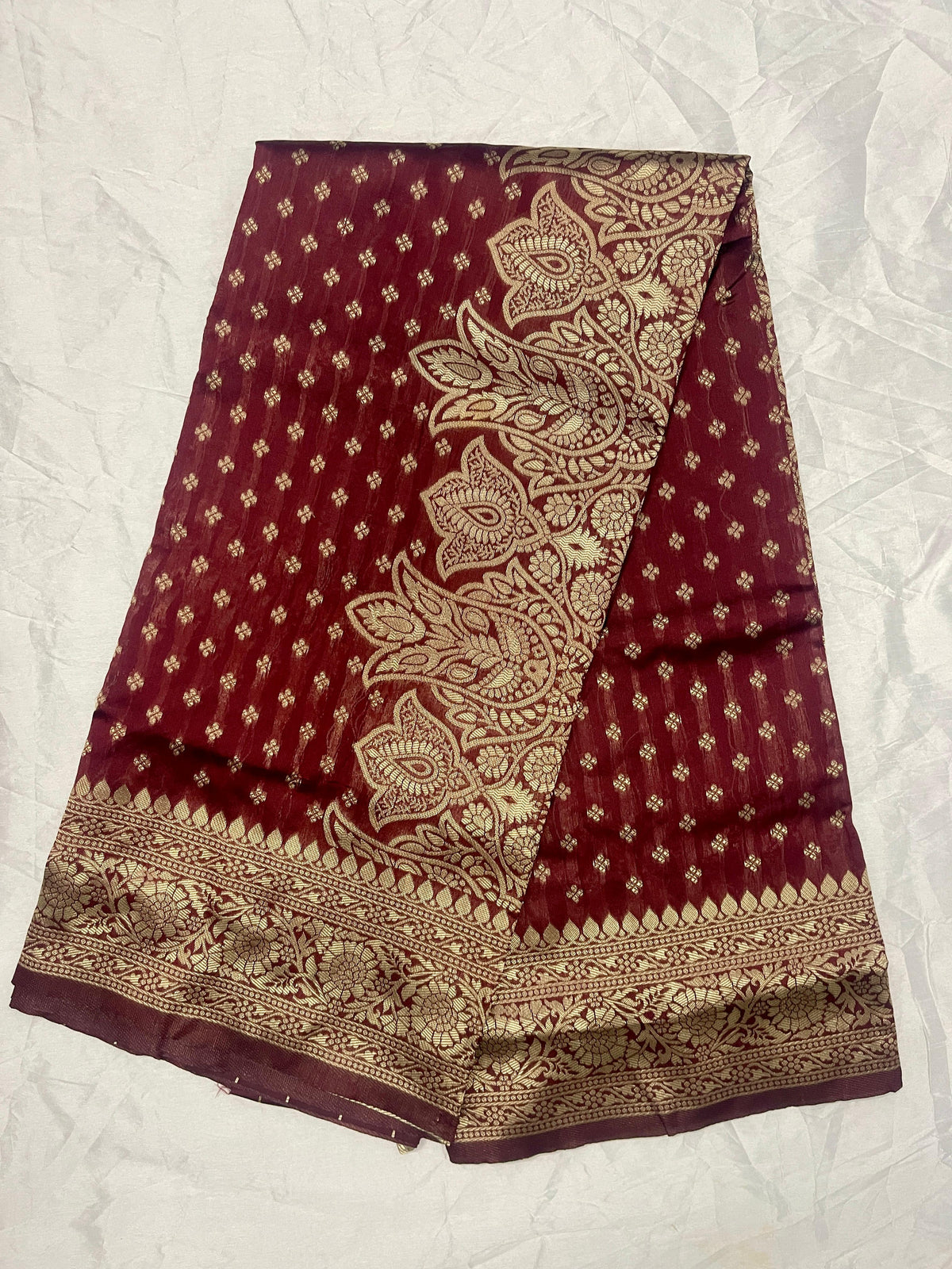 Magenta Pink Pure Kanjivaram Silk Saree with Golden Zari Weaving