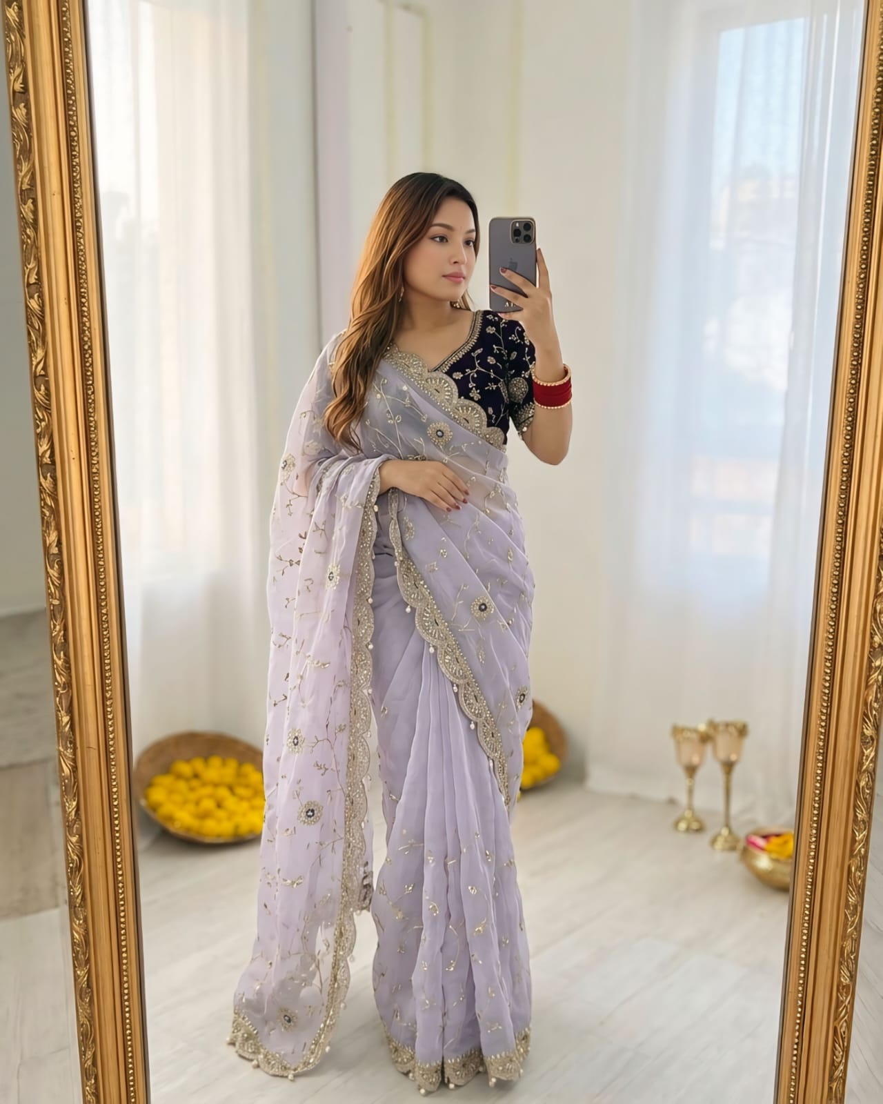 BEAUTIFUL PARTY WEAR TRADITIONAL SOFT FENDY SILK SAREE