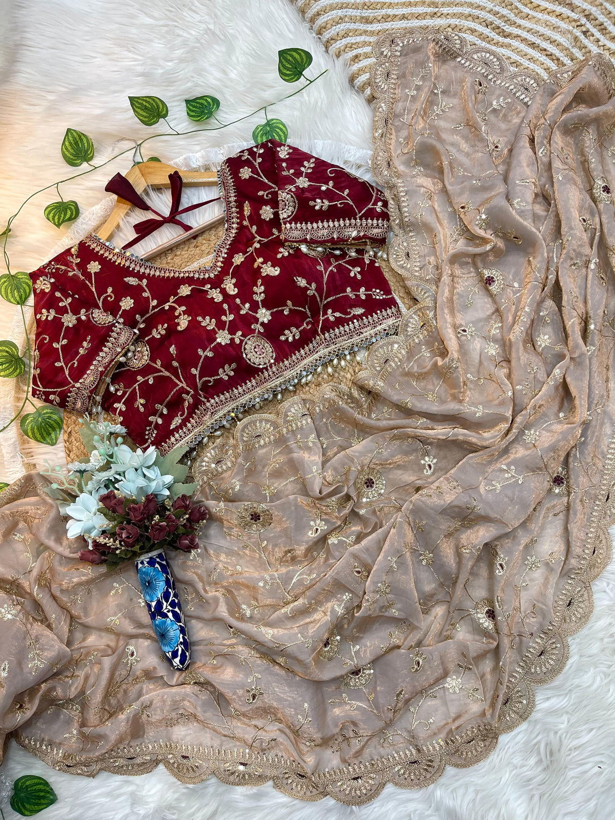 BEAUTIFUL PARTY WEAR TRADITIONAL SOFT FENDY SILK SAREE