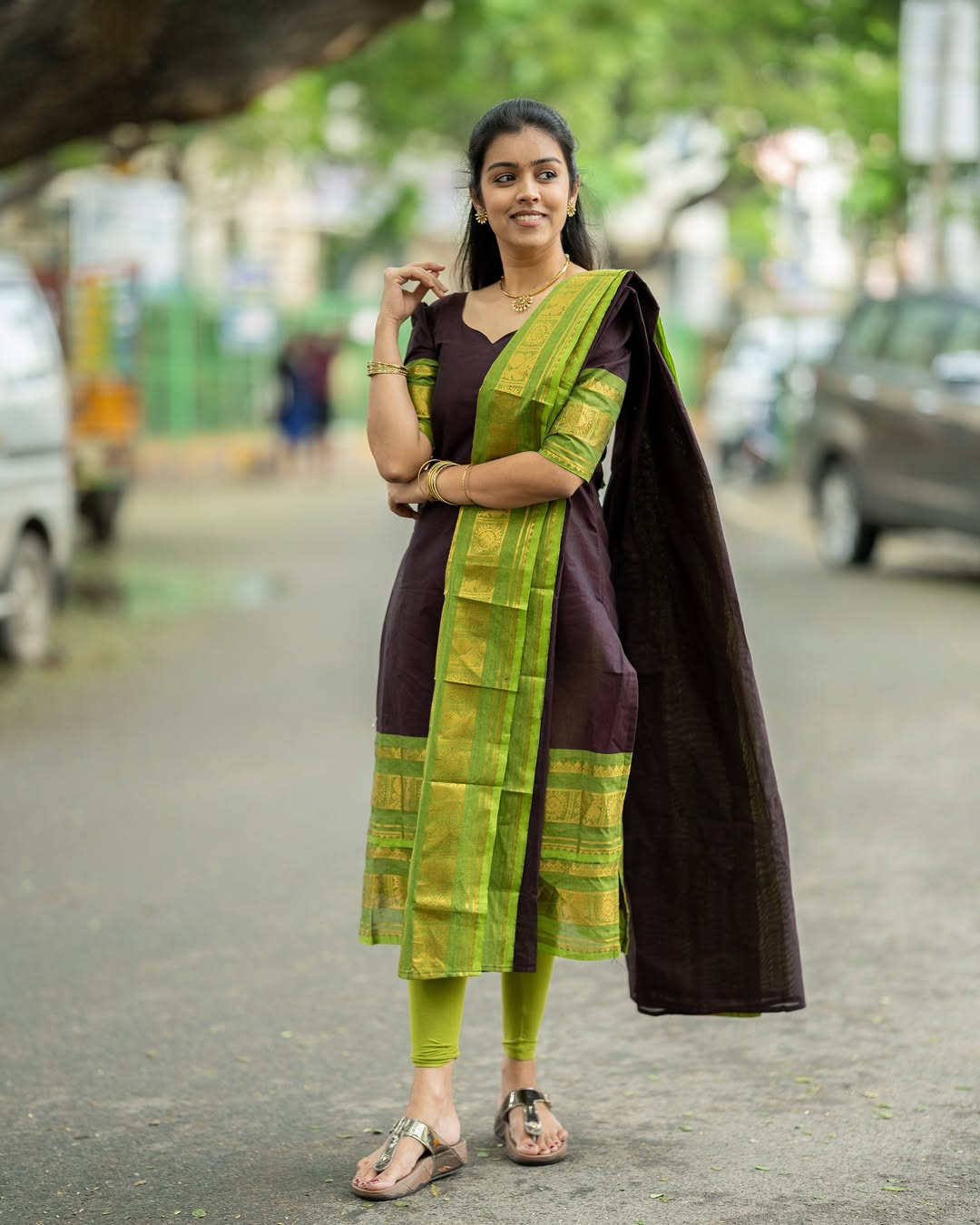 PURE KANCHI COTTON TOP & DUPATTA