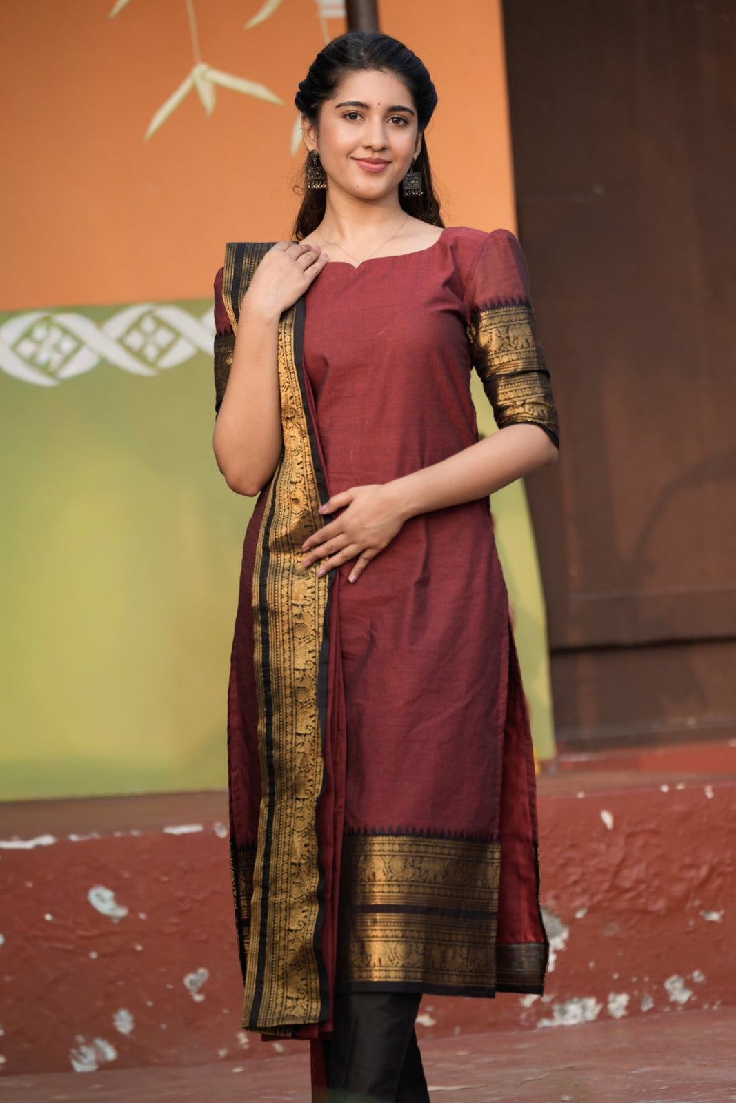 PURE KANCHI COTTON TOP & DUPATTA