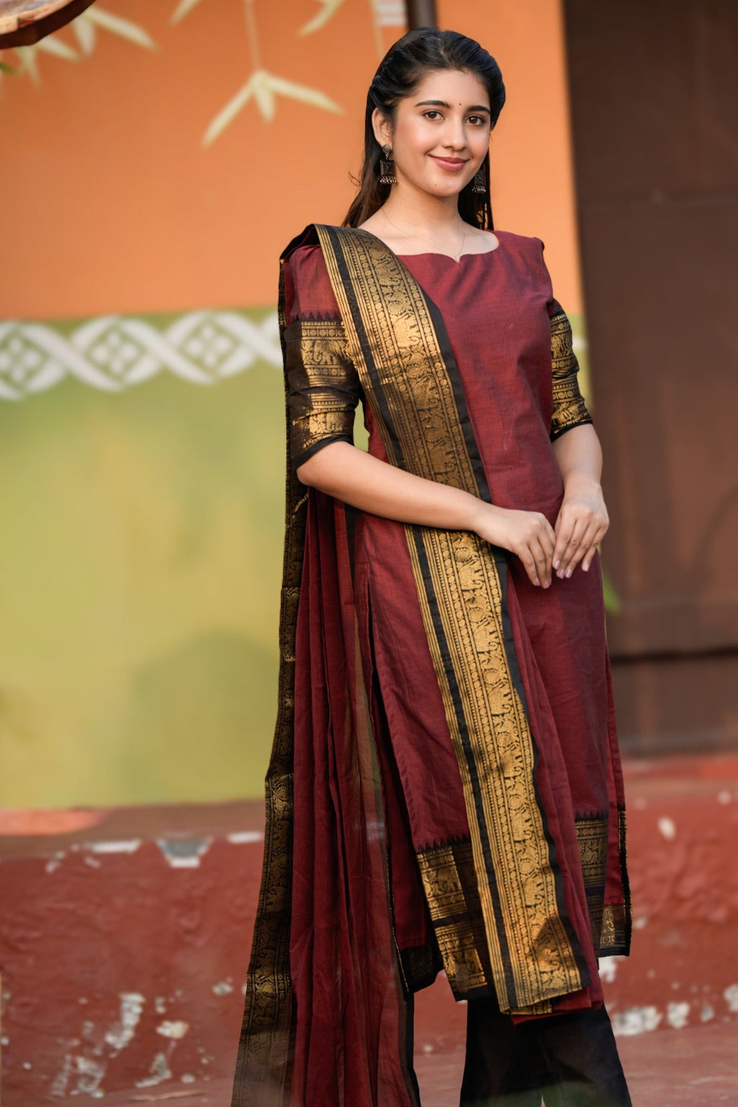 PURE KANCHI COTTON TOP & DUPATTA