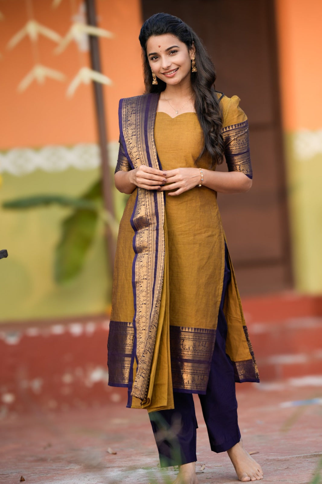 PURE KANCHI COTTON TOP & DUPATTA
