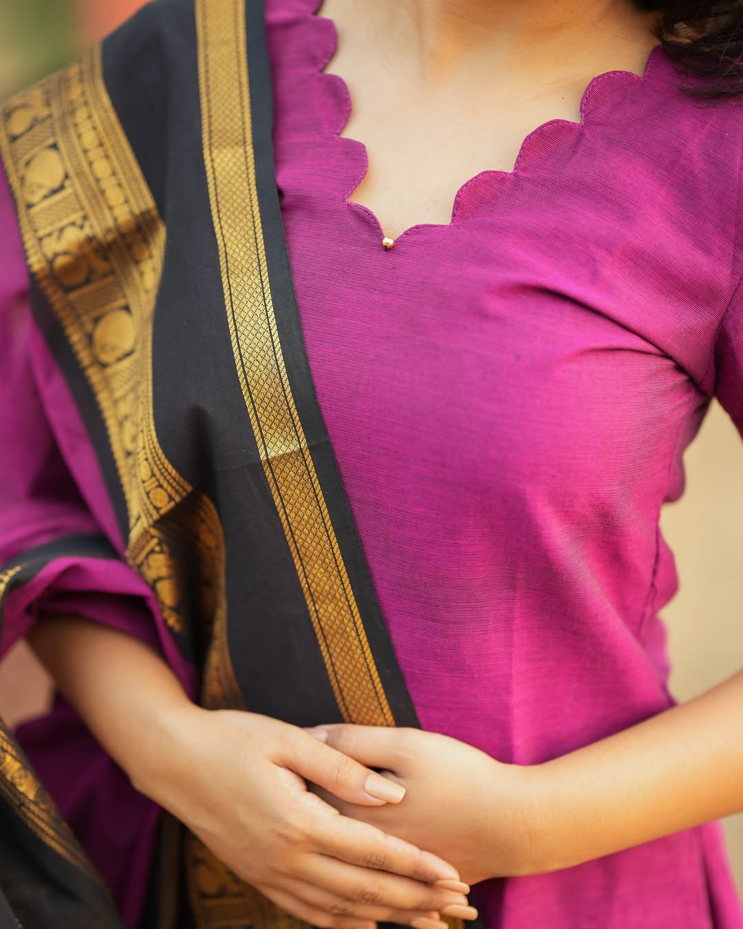 PURE KANCHI COTTON TOP & DUPATTA