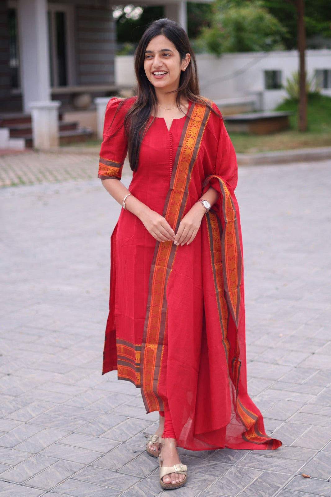 PURE KANCHI COTTON TOP & DUPATTA