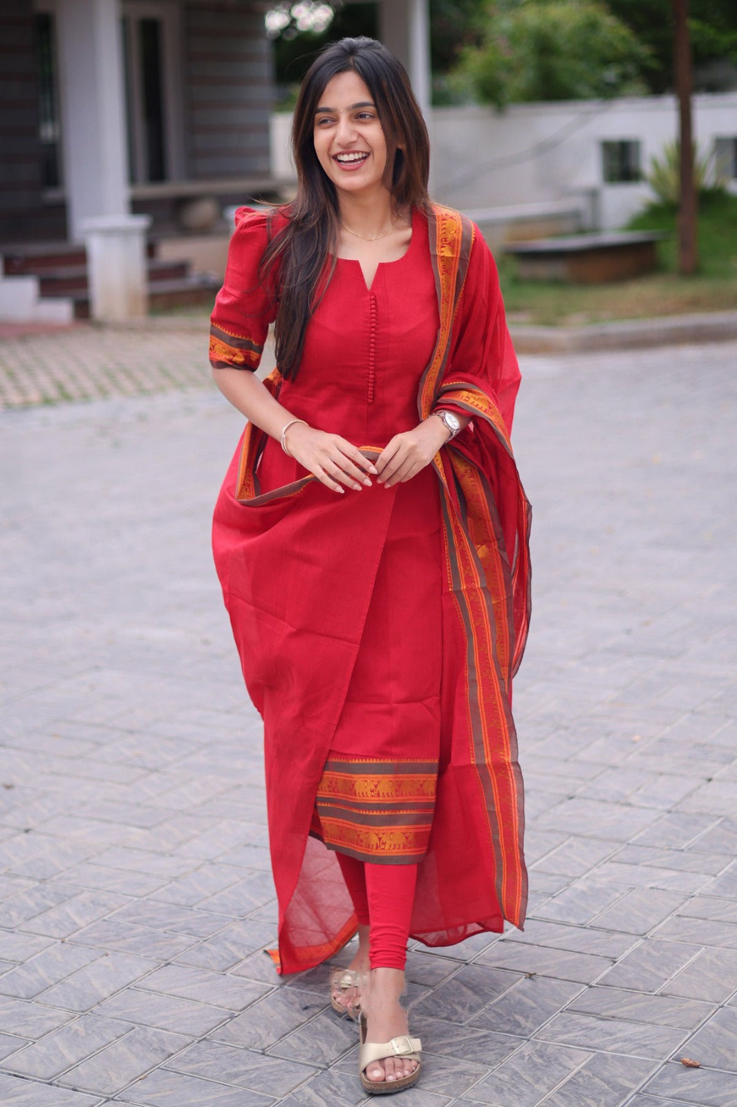 PURE KANCHI COTTON TOP & DUPATTA