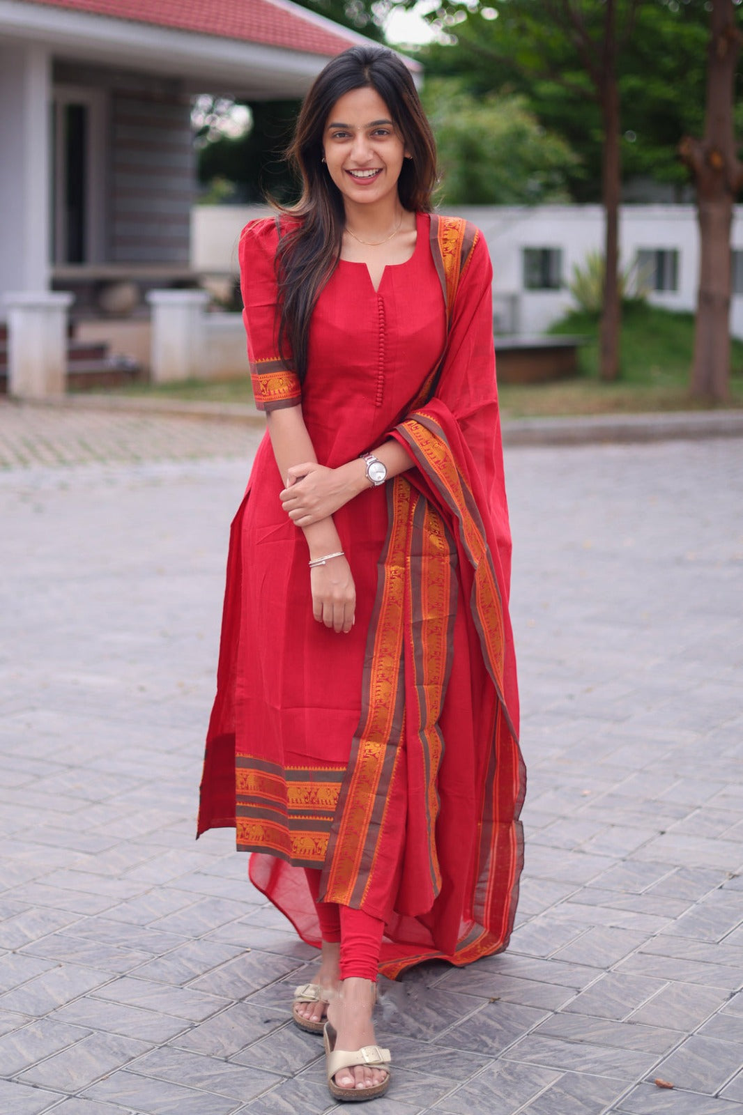 PURE KANCHI COTTON TOP & DUPATTA