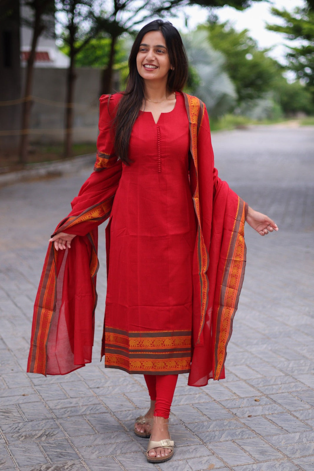 PURE KANCHI COTTON TOP & DUPATTA