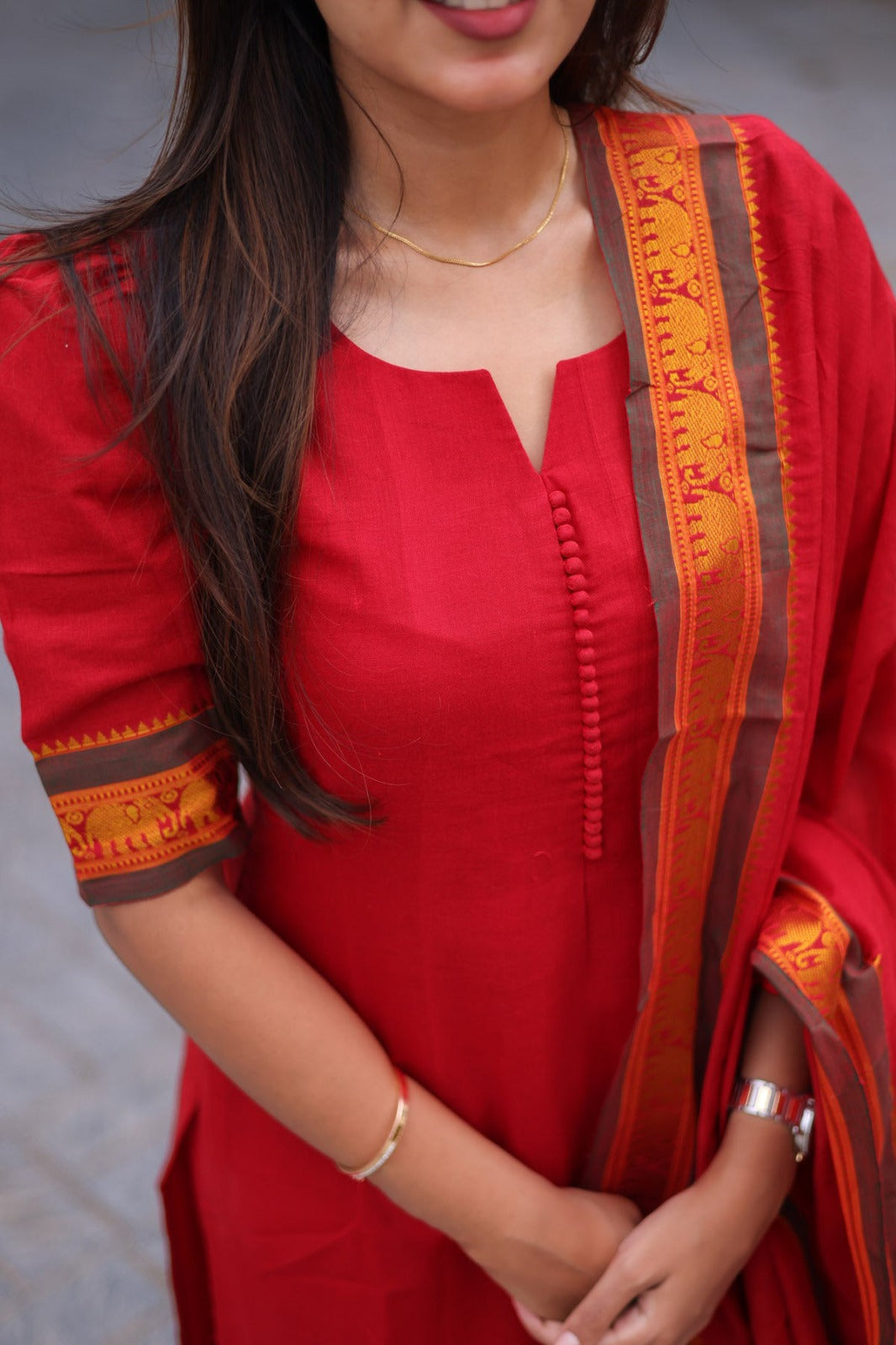 PURE KANCHI COTTON TOP & DUPATTA