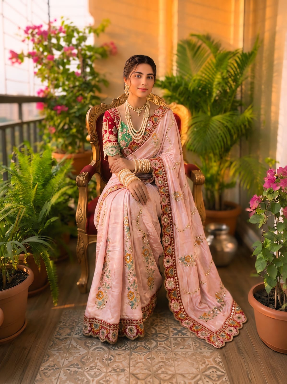 TRENDDING RANGOLI SILK SEQUENCE EMBROIDERY WORKED SAREE