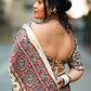 VINTAGE-INSPIRED MODAL SILK SAREE WITH REAL MIRROR