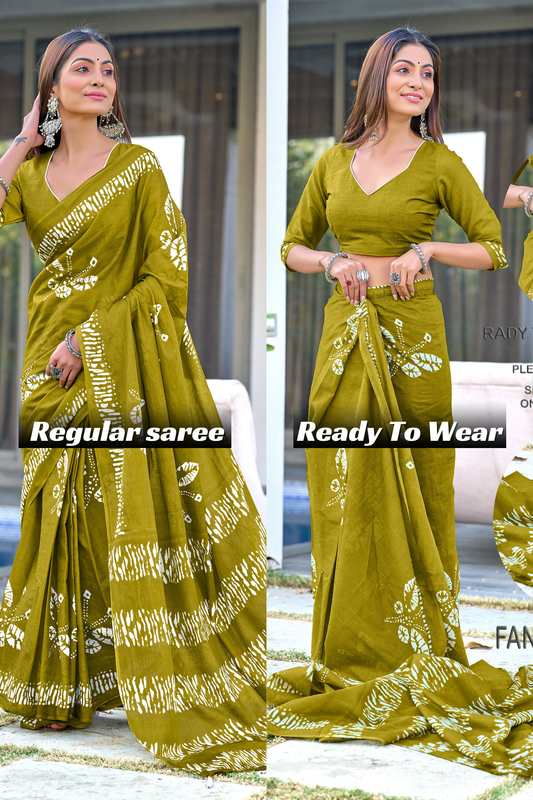 PURE COTTON FANCY BAGRU BLOCK PRINT SAREES