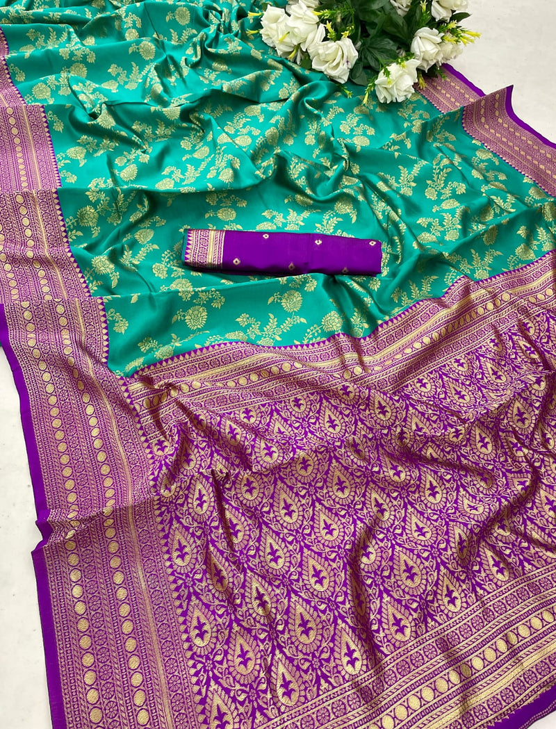 Soft Silk Saree With Jacquard border