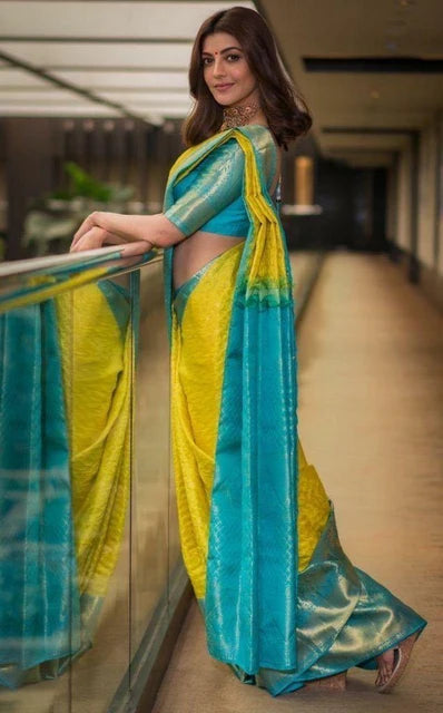 READY-TO-WEAR MYSORE SILK SAREE GOWN-EFFORTLESS PARTY WEAR FOR WOMEN
