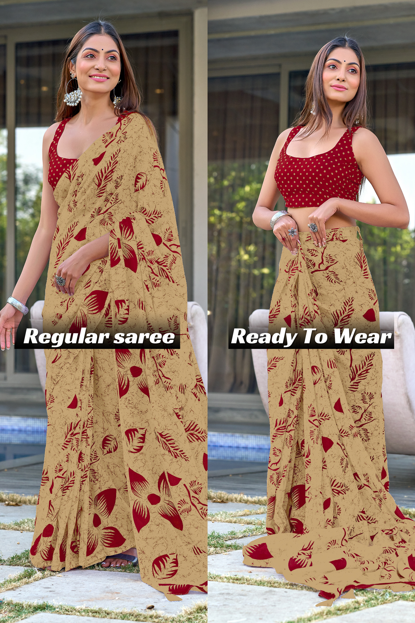 PURE COTTON FANCY BAGRU BLOCK PRINT SAREES WITH BLOUSE PICE