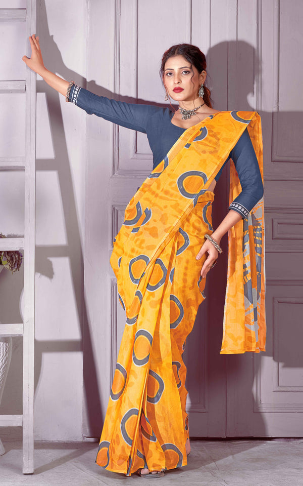 1-MIN READY TO WEAR PREMIUM MULMUL COTTON SAREE