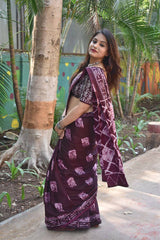 1-MIN READY TO WEAR PREMIUM MULMUL COTTON SAREE