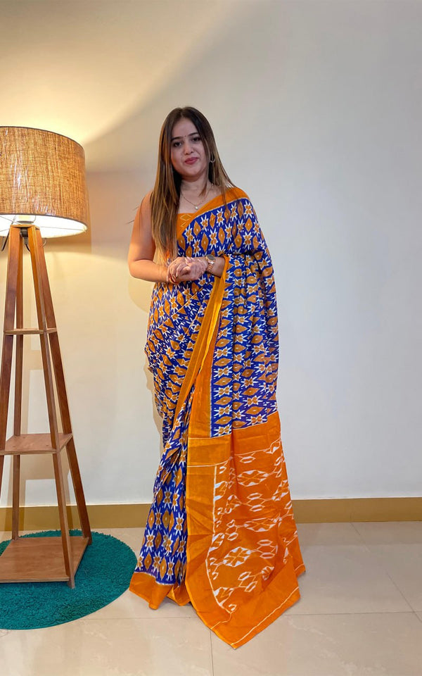 1-MIN READY TO WEAR PREMIUM MULMUL COTTON SAREE