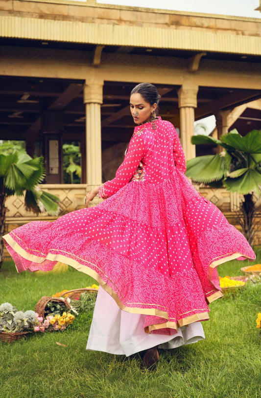 NAVRATRI SPECIAL SHRUG, BLOUSE WITH  FULL FLAIR, FULLY STITCHED