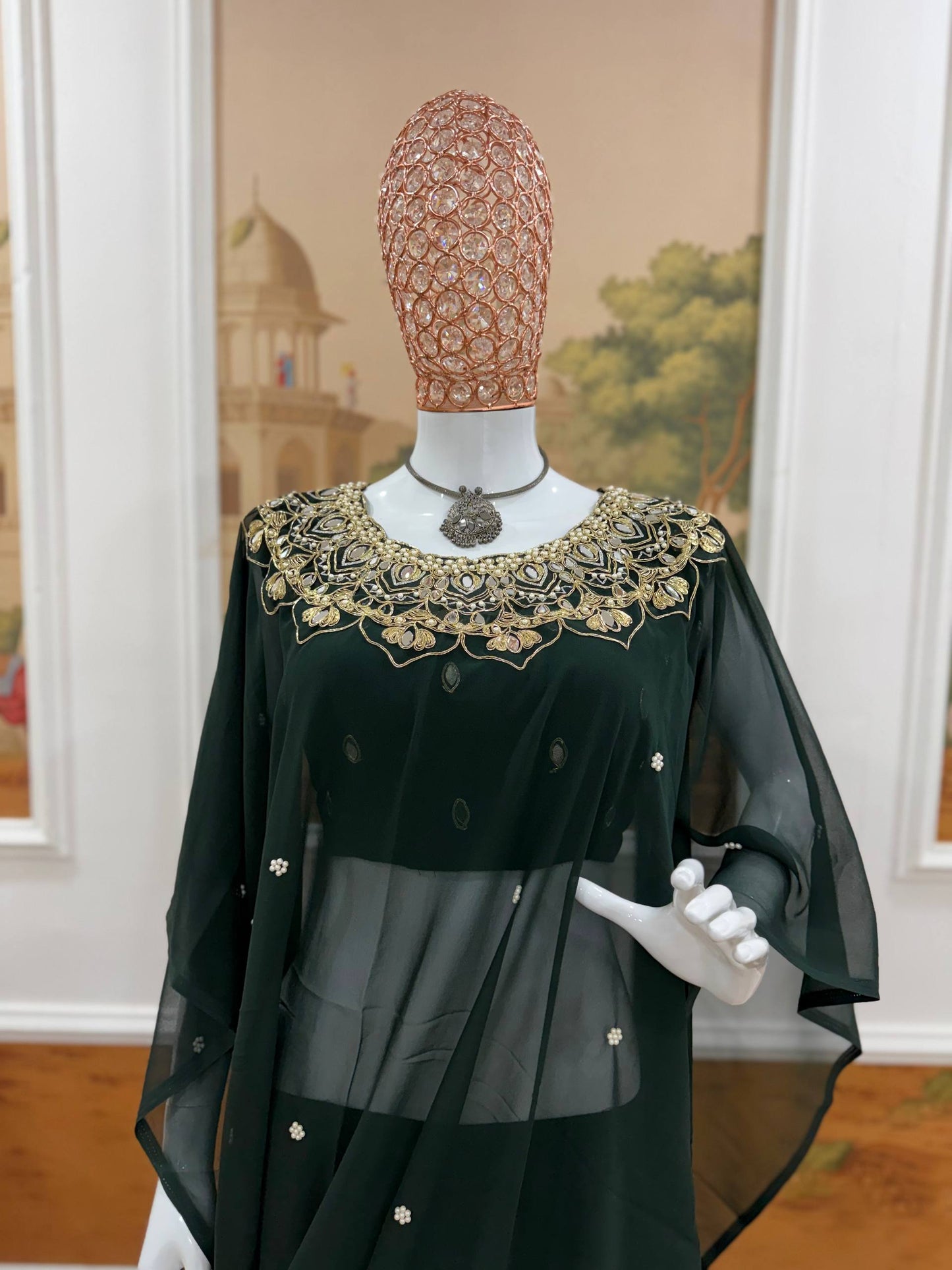 2 STYLES HAND WORKED, DRAPE SAREE  WITH STITCHED BLOUSE