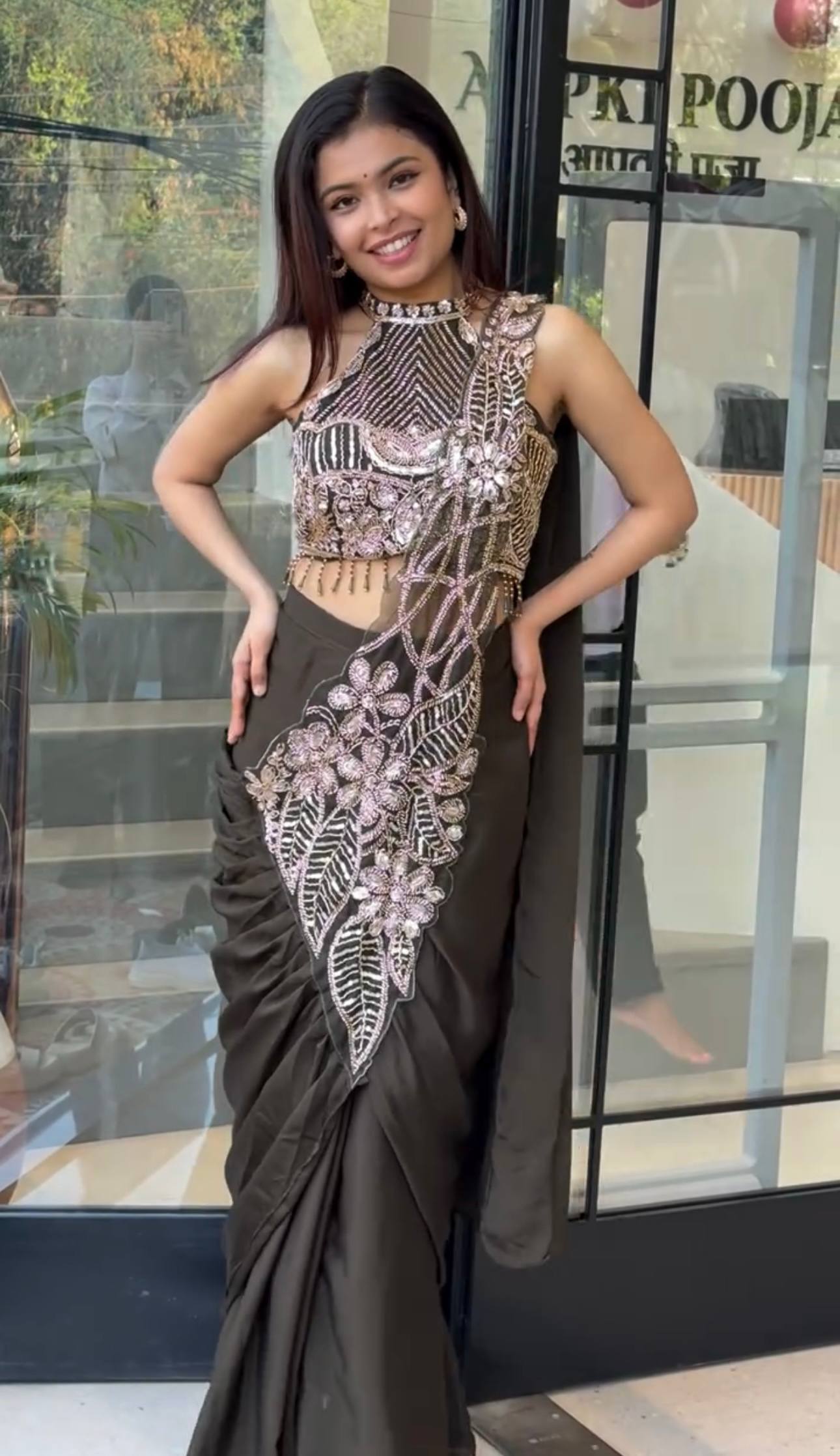 SUPERHIT READY TO WEAR SAREE WITH FULLY EMBROIDERED STYLIST BLOUSE