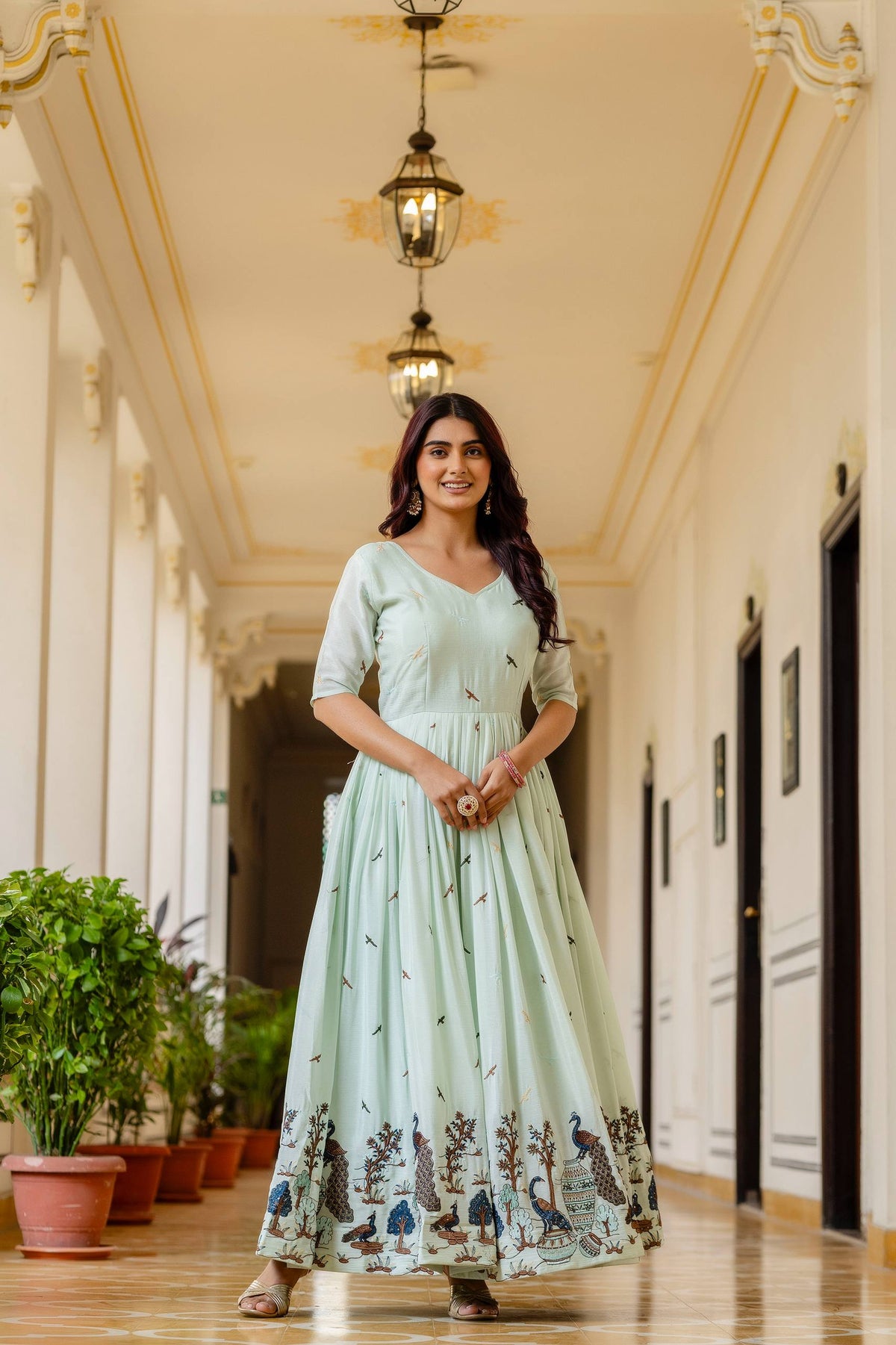 STUNNING GOWN IS COMING WITH CHINON EMBROIDERED FABRIC