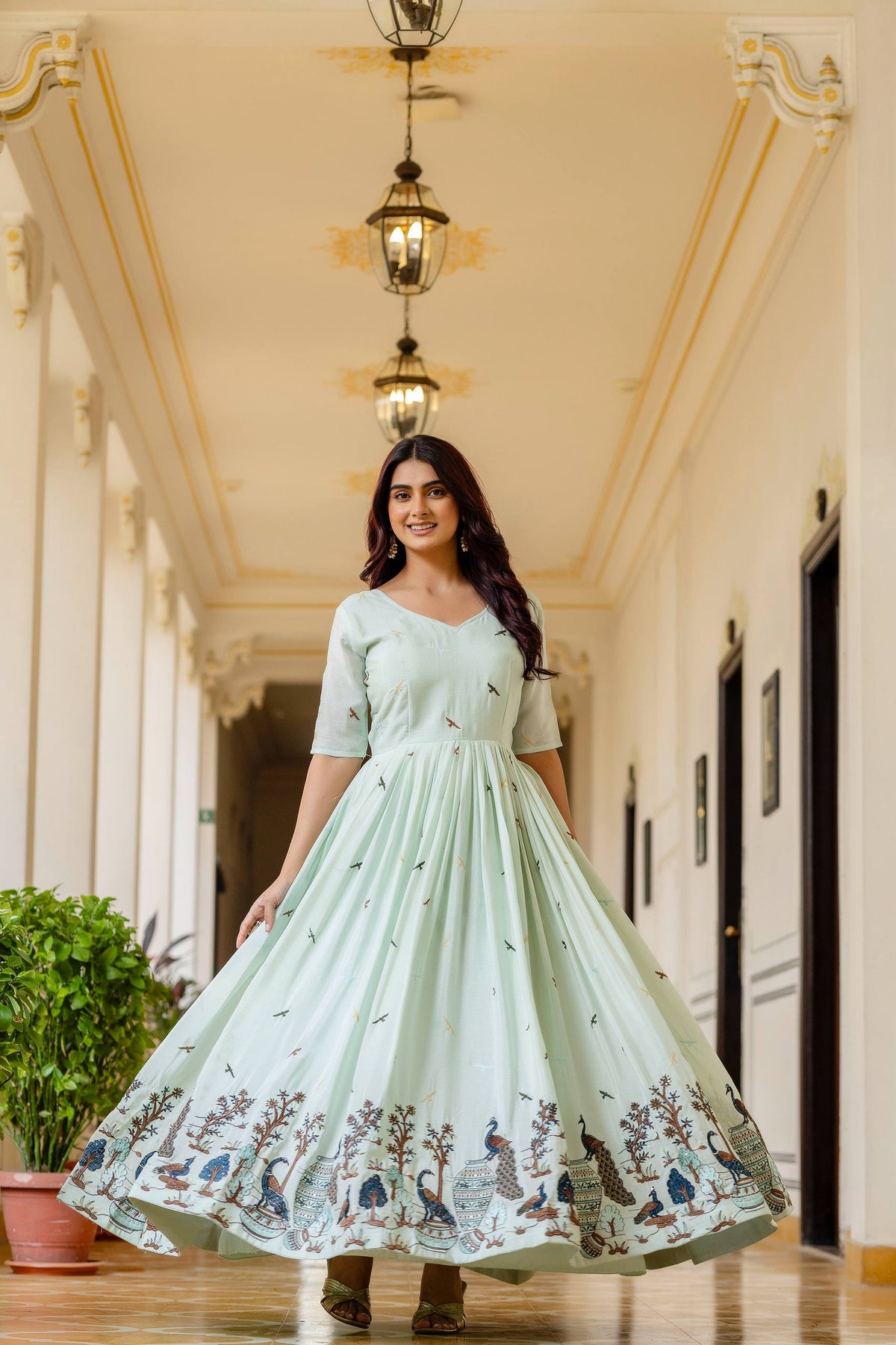 STUNNING GOWN IS COMING WITH CHINON EMBROIDERED FABRIC