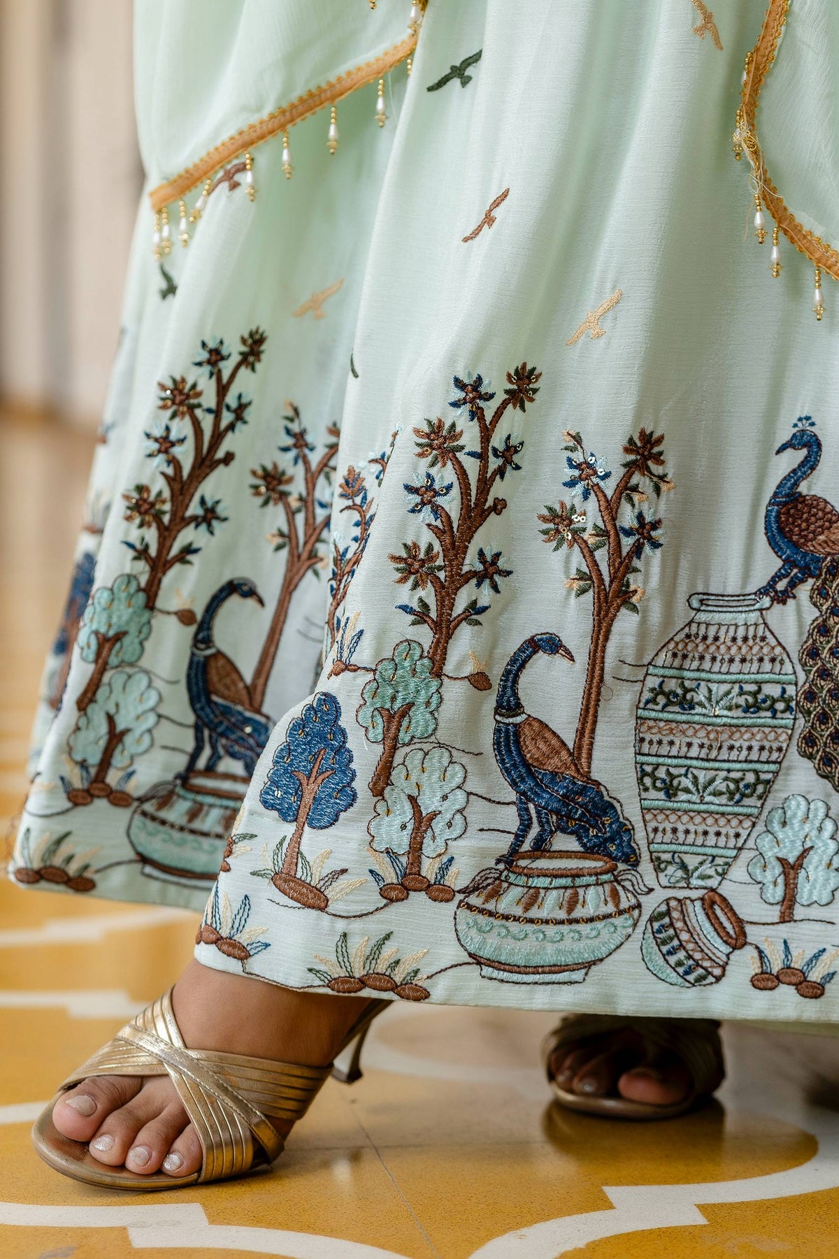 STUNNING GOWN IS COMING WITH CHINON EMBROIDERED FABRIC