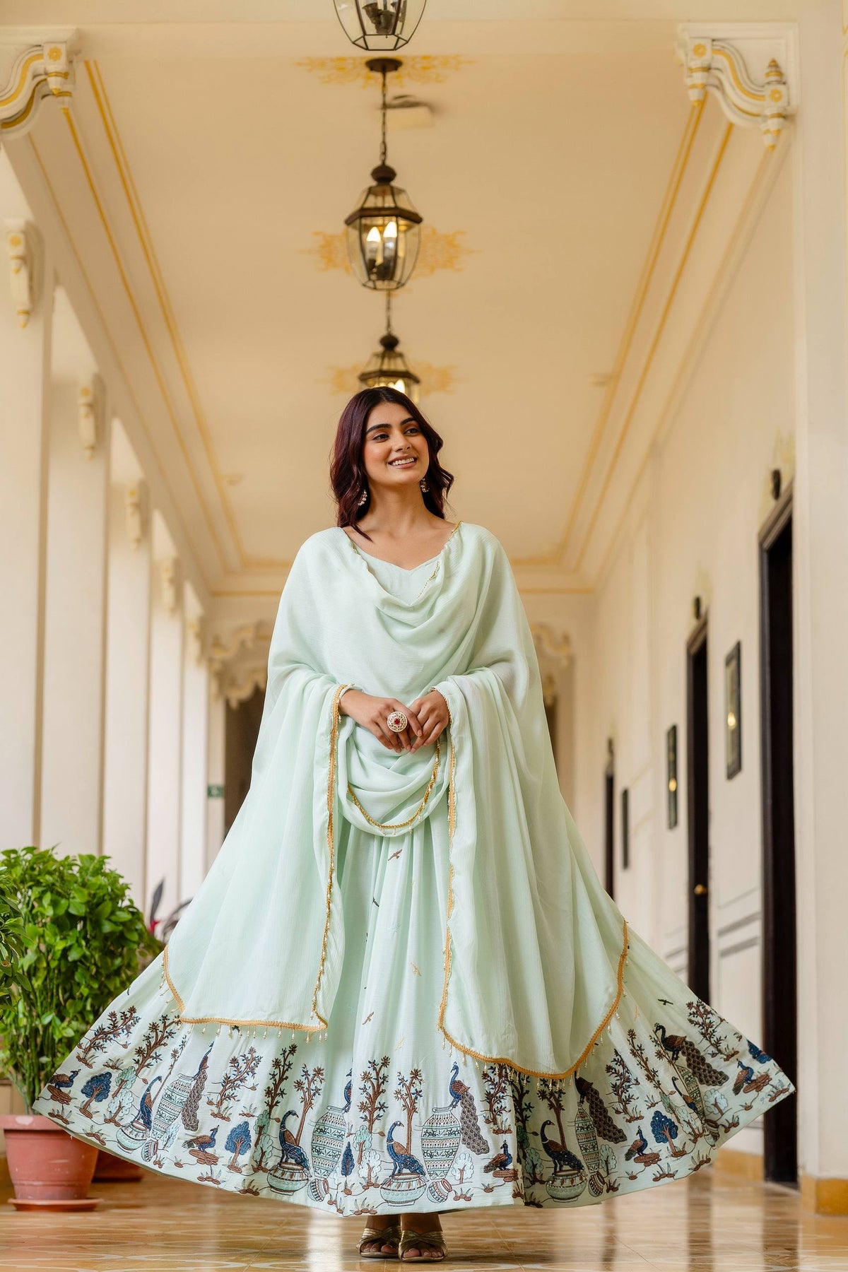STUNNING GOWN IS COMING WITH CHINON EMBROIDERED FABRIC