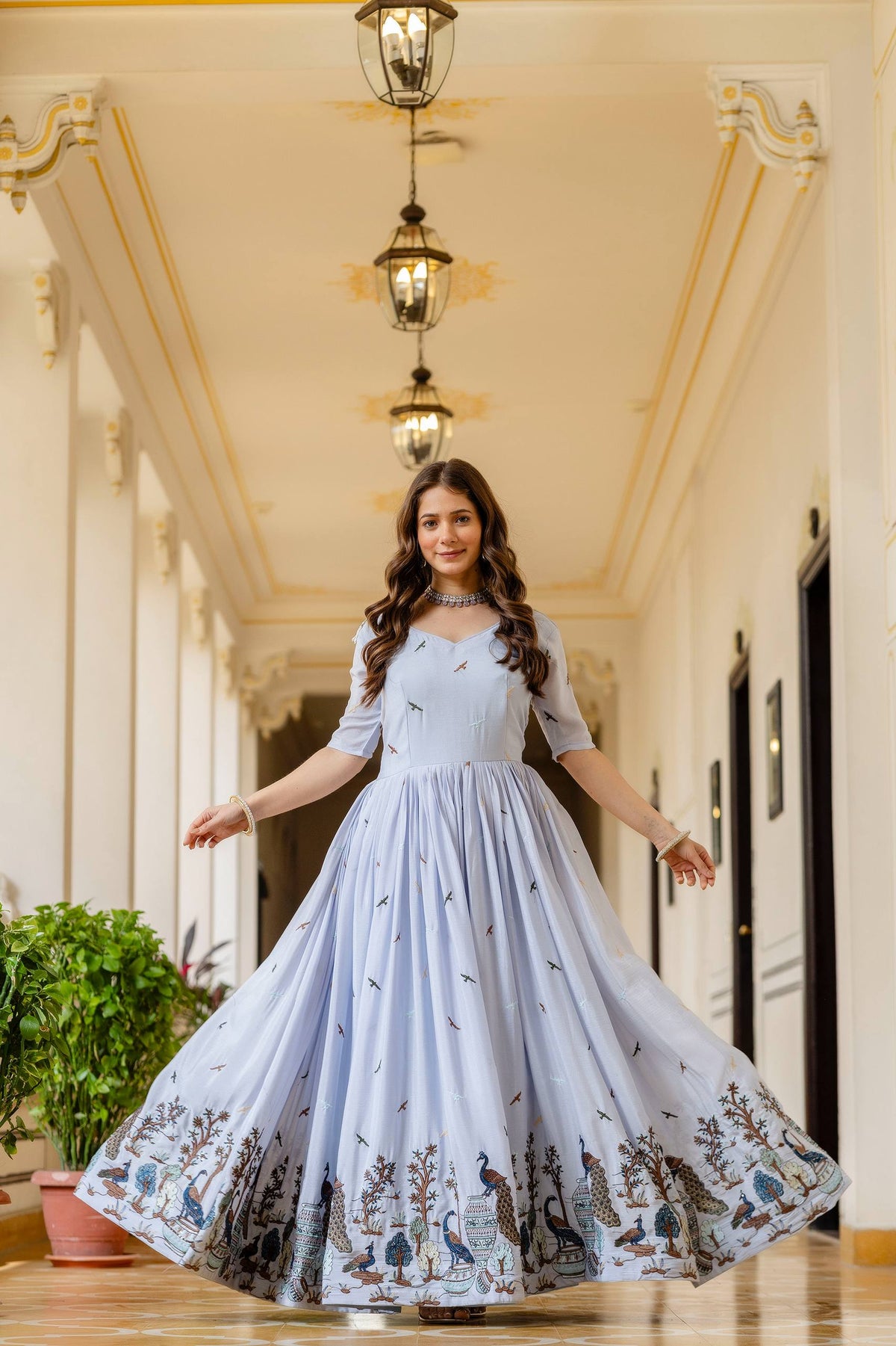 STUNNING GOWN IS COMING WITH CHINON EMBROIDERED FABRIC