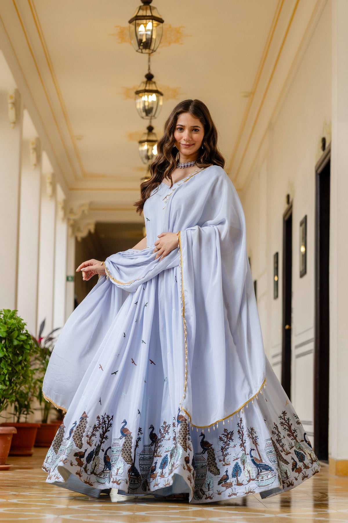 STUNNING GOWN IS COMING WITH CHINON EMBROIDERED FABRIC