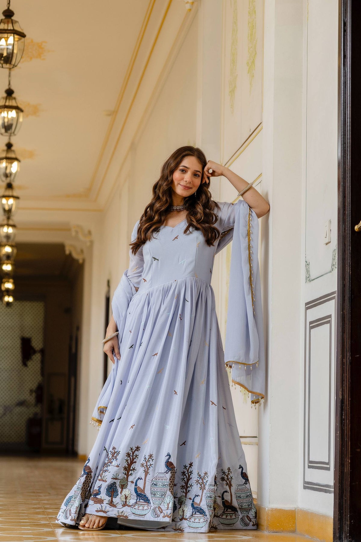 STUNNING GOWN IS COMING WITH CHINON EMBROIDERED FABRIC