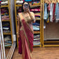 READY TO WEAR SAREE WITH FULLY HAND WORK & EMBROIDERED STYLIST BLOUSE