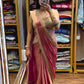 READY TO WEAR SAREE WITH FULLY HAND WORK & EMBROIDERED STYLIST BLOUSE