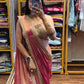 READY TO WEAR SAREE WITH FULLY HAND WORK & EMBROIDERED STYLIST BLOUSE