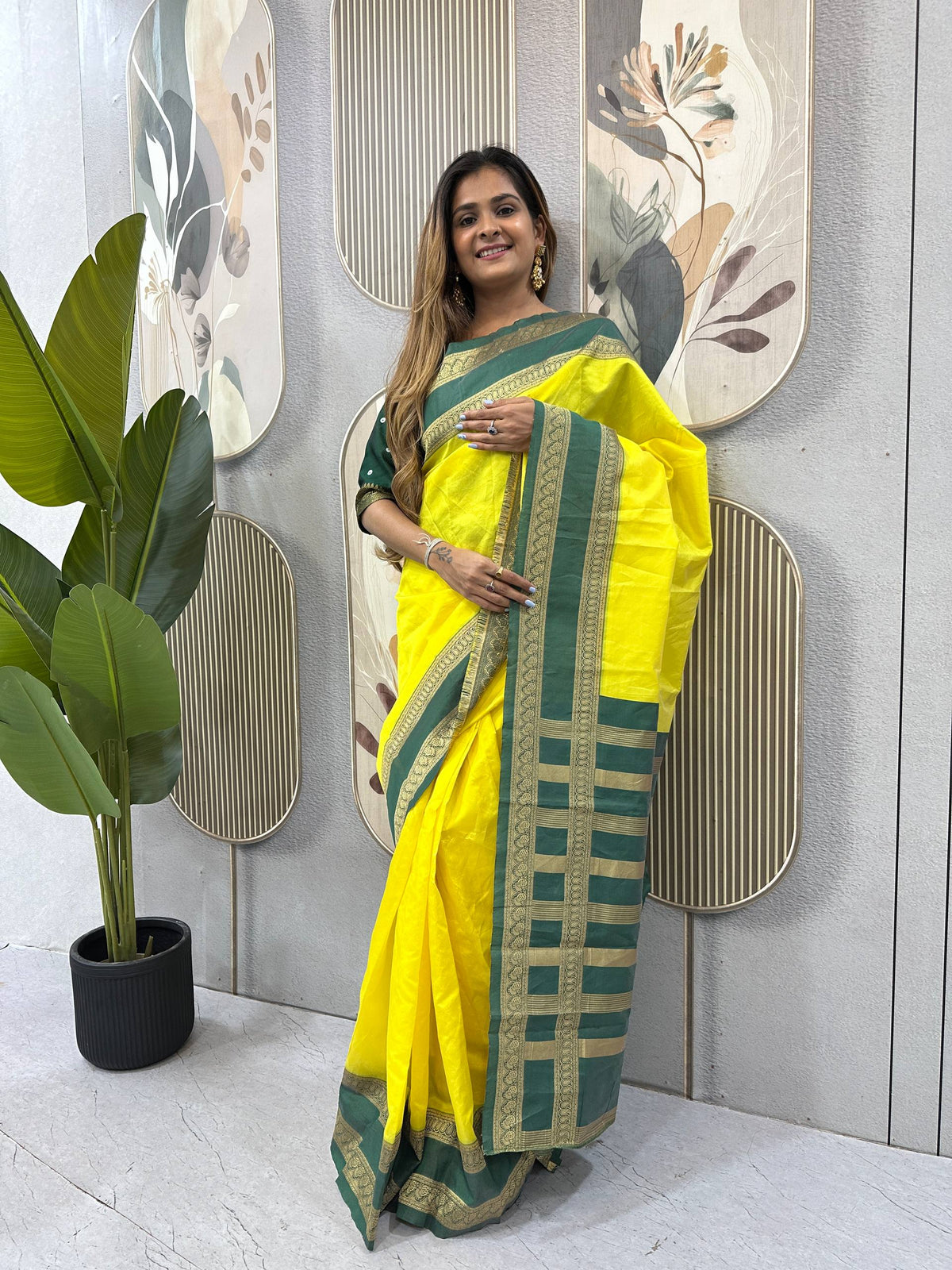 READY-TO-WEAR MYSORE SILK SAREE GOWN-EFFORTLESS PARTY WEAR FOR WOMEN