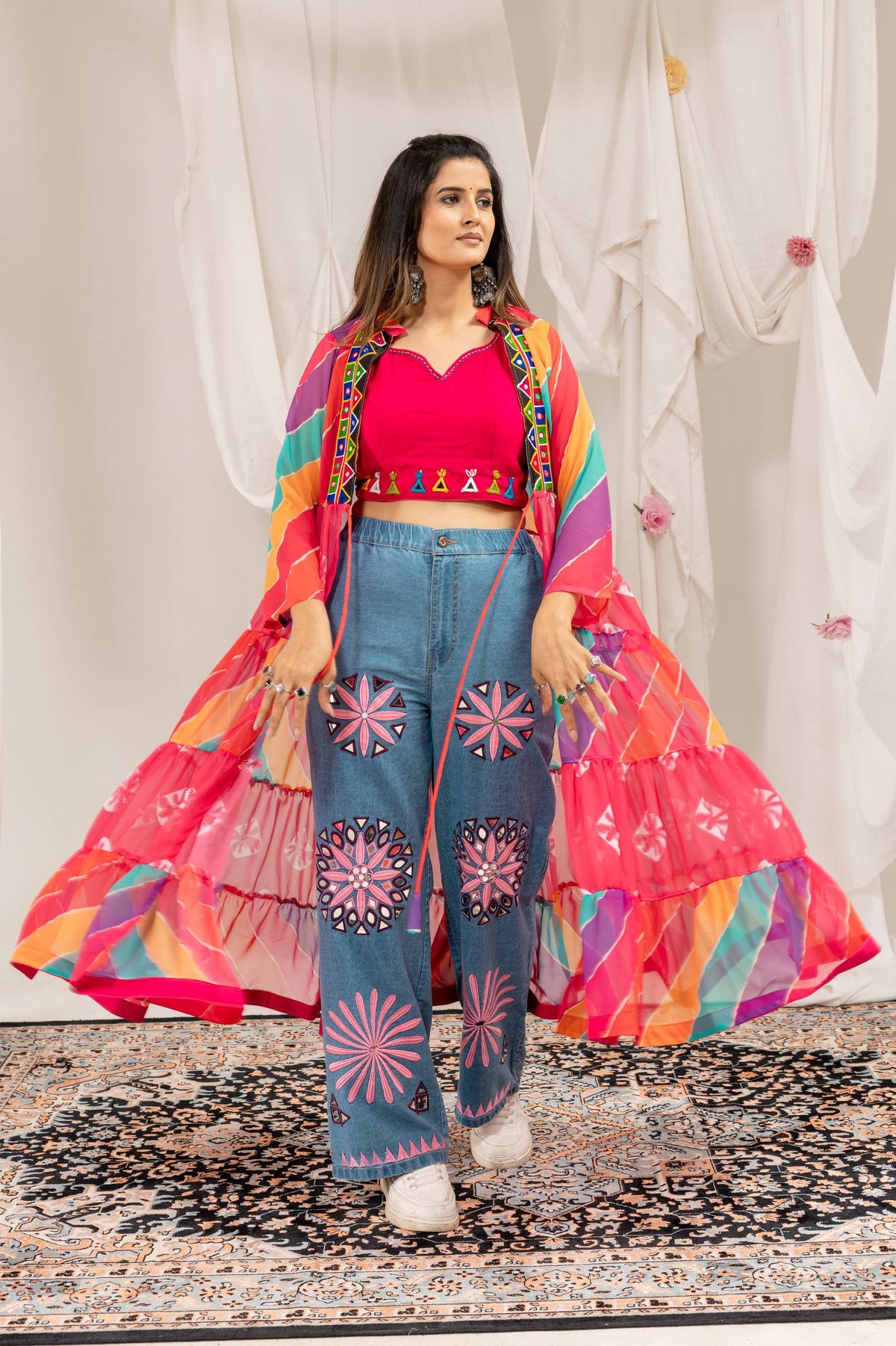 DESIGNER INDO WESTERN 3 PIECE OUTFIT SET