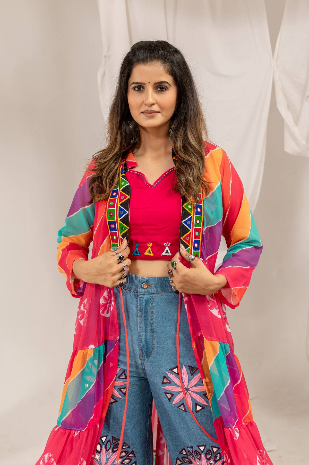 DESIGNER INDO WESTERN 3 PIECE OUTFIT SET
